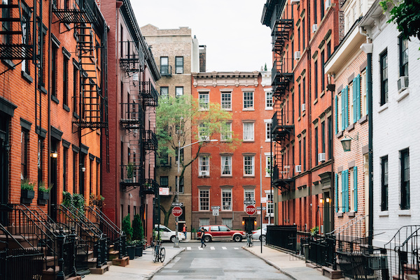 Colorful New York City houses
